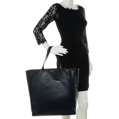Saint Laurent Soft Calfskin Large Museum Tote Navy 2 of 8