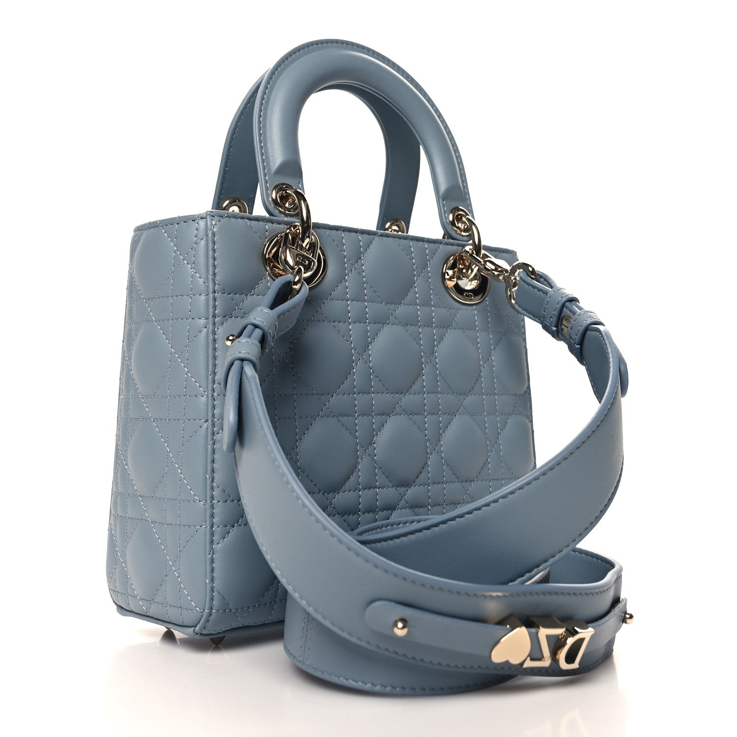 Christian Dior Lambskin Cannage Small My ABCDior Lady Dior Cloud Blue 2 of 11