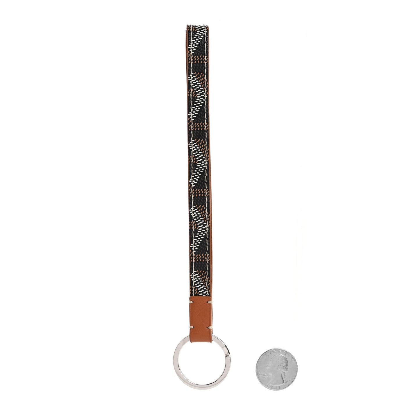Goyardine Sesame Key Holder Black Gold