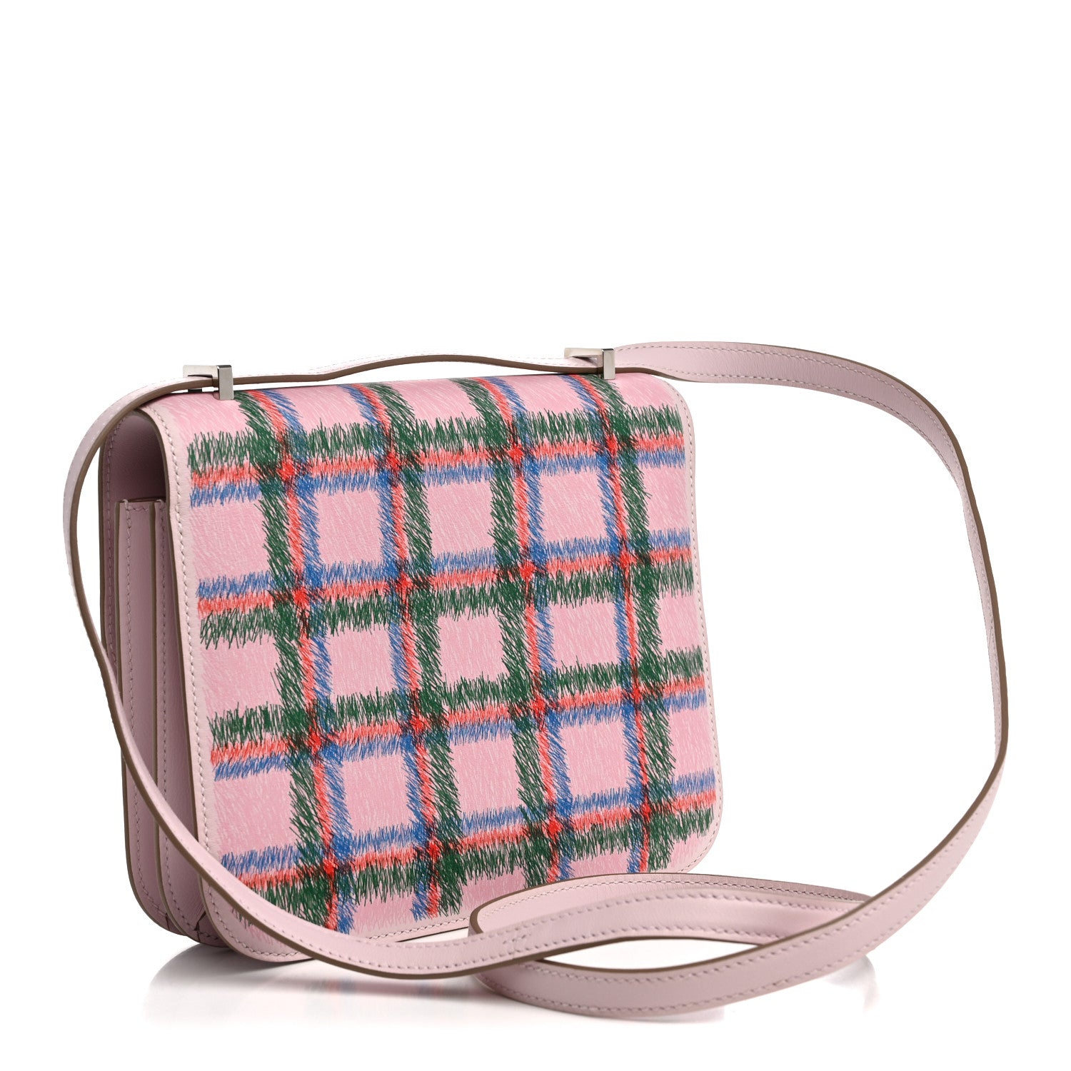 Hermes Swift Tartan Printed Constance 18 Mauve Pale 4 of 12