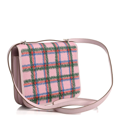 Hermes Swift Tartan Printed Constance 18 Mauve Pale 4 of 12