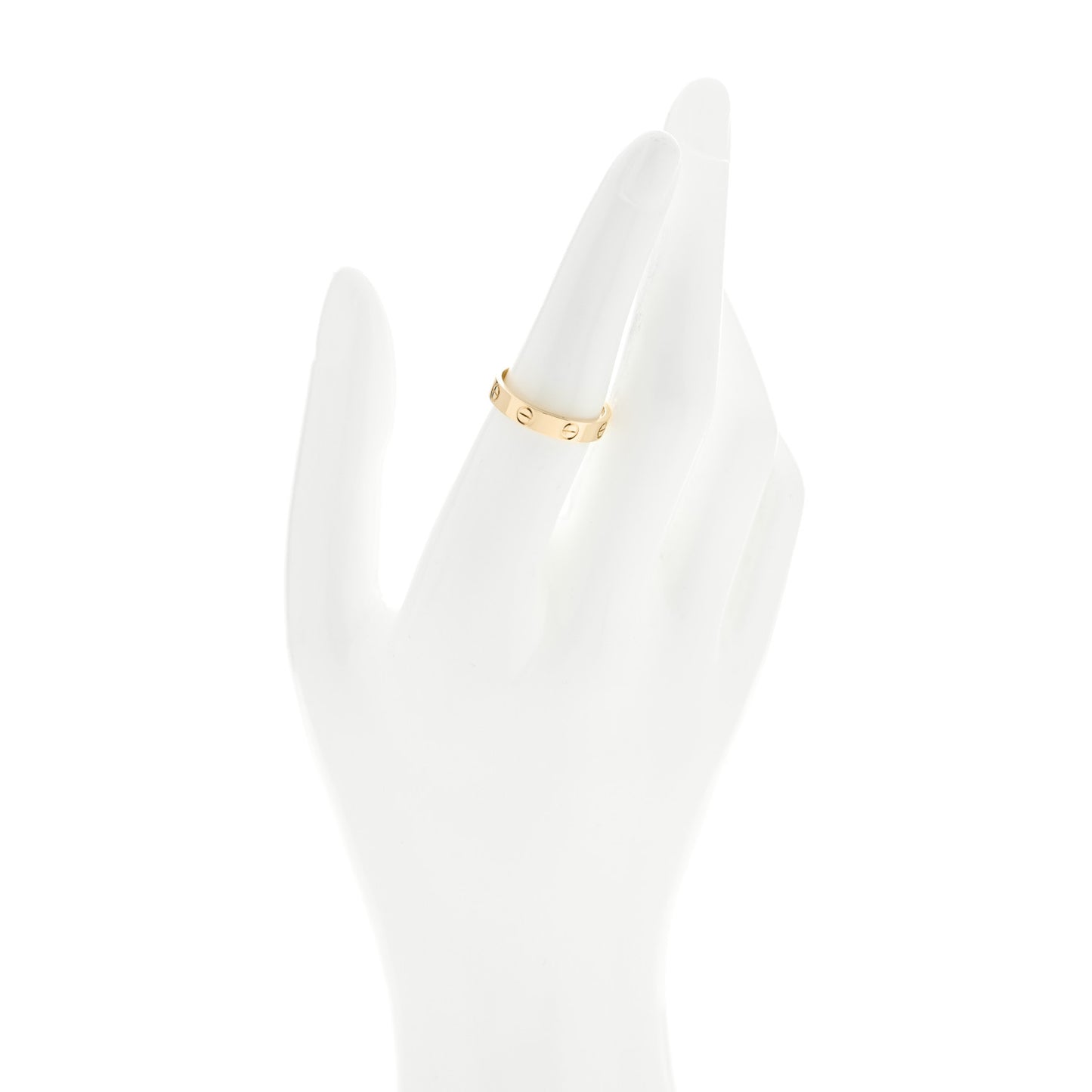 18K Yellow Gold 3.5mm LOVE Wedding Band Ring 54 6.75