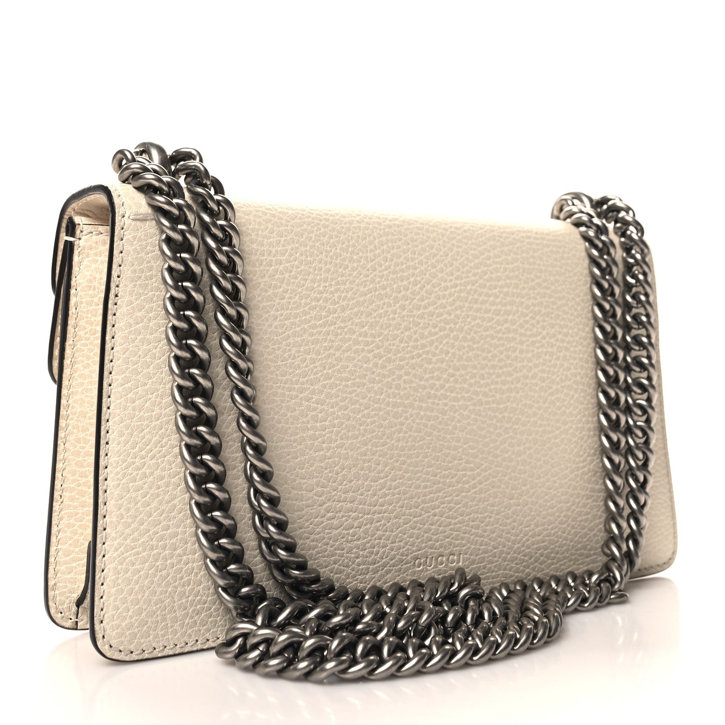 Dollar Calfskin Enamel Small Dionysus Shoulder Bag Mystic White Electric Blue