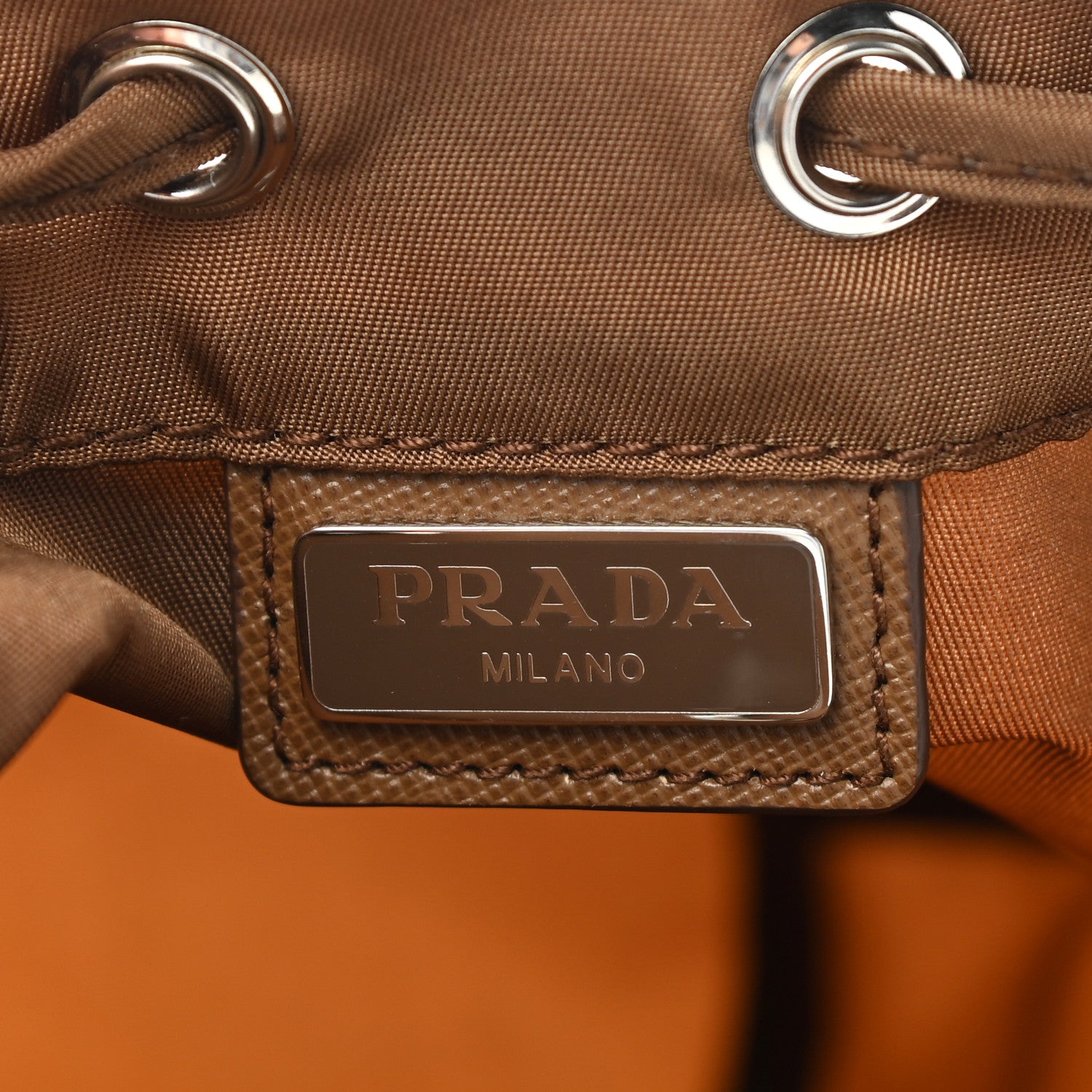Prada Nylon Vela Drawstring Pouch Corinto 6 of 7