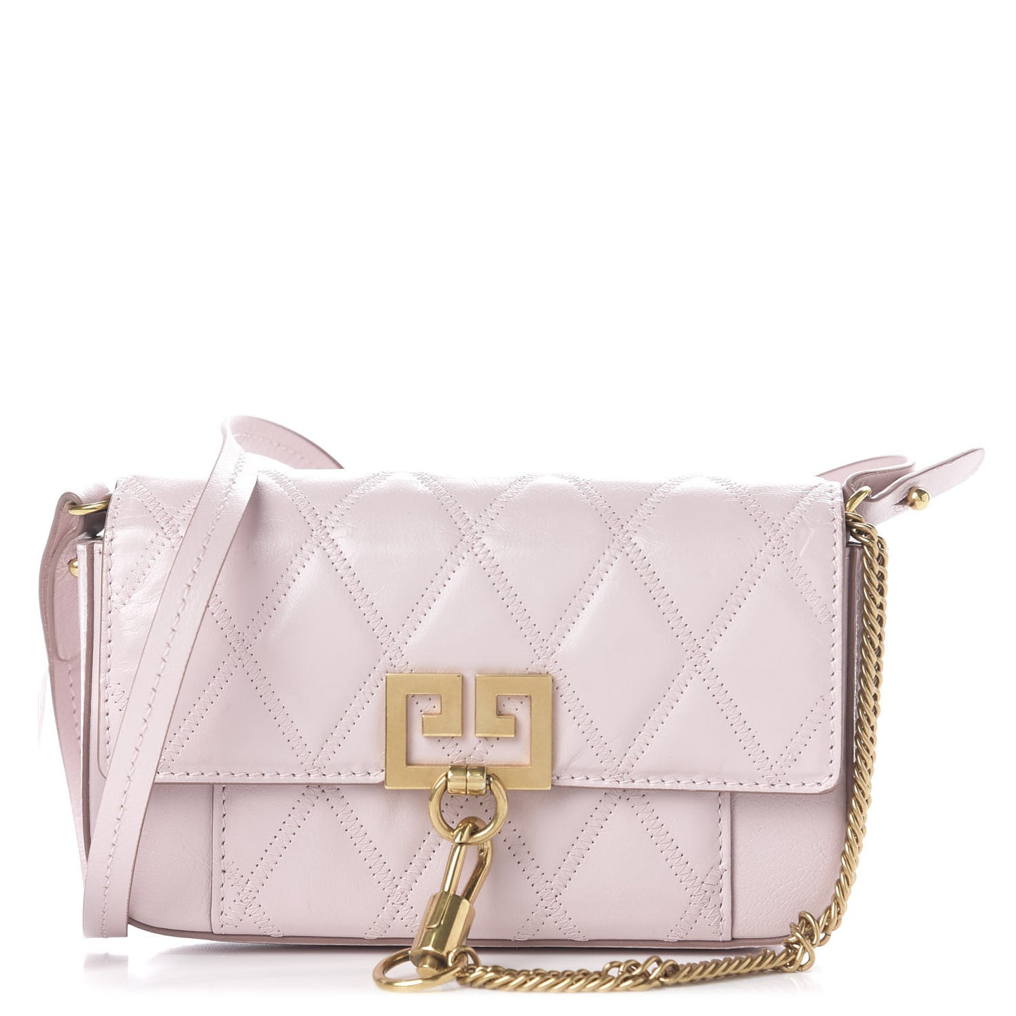 Goatskin Quilted GV3 Mini Pocket Convertible Bag Pale Pink
