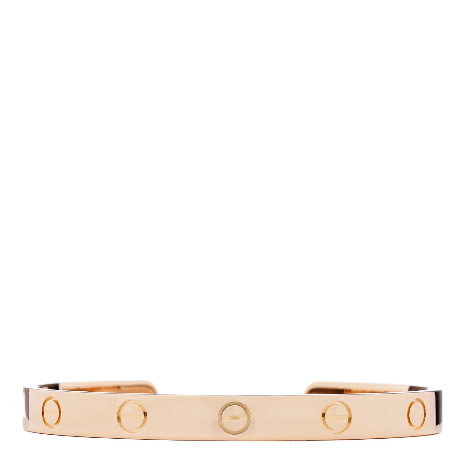 Cartier 18K Pink Gold LOVE Cuff Bracelet 17 1 of 3