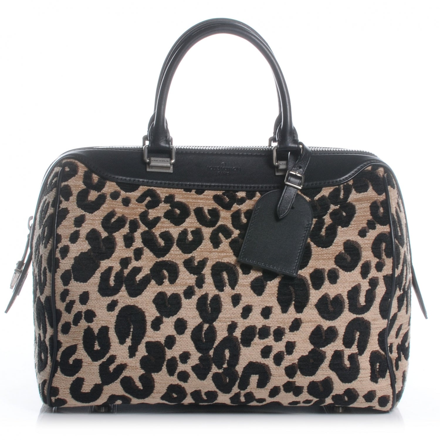 Louis Vuitton Jacquard Velvet Leopard Print Stephen Sprouse Speedy 1 of 7