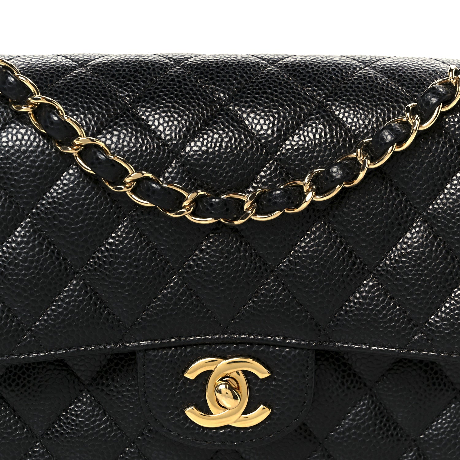 Chanel Caviar Quilted Medium Double Flap Black 9 of 11