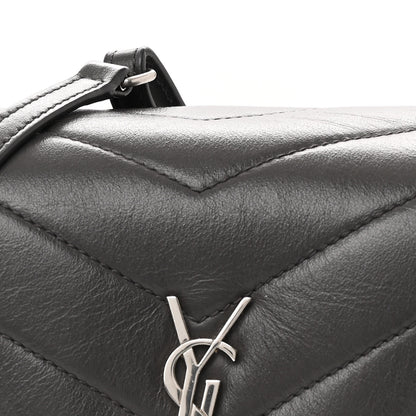 Saint Laurent Calfskin Y Quilted Monogram Toy Loulou Crossbody Bag Earth 9 of 11