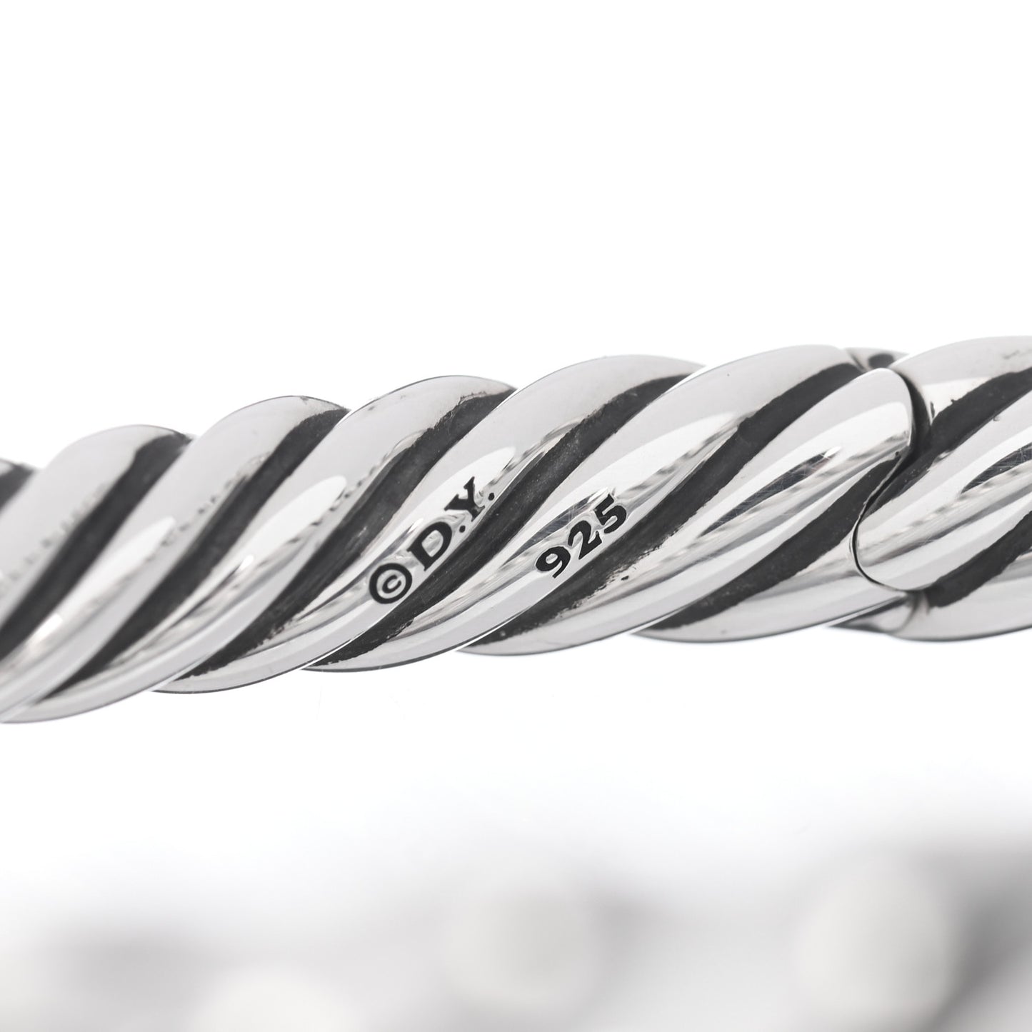 Sterling Silver 17mm Pure Form Cable Bracelet