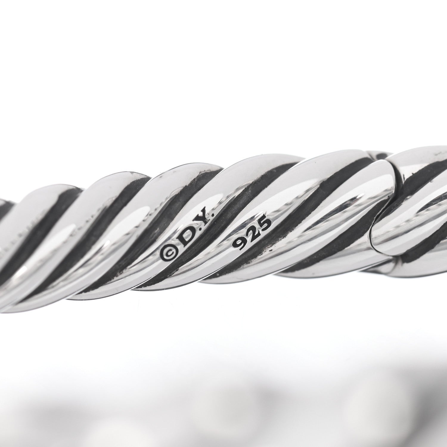 David Yurman Sterling Silver 17mm Pure Form Cable Bracelet 4 of 4