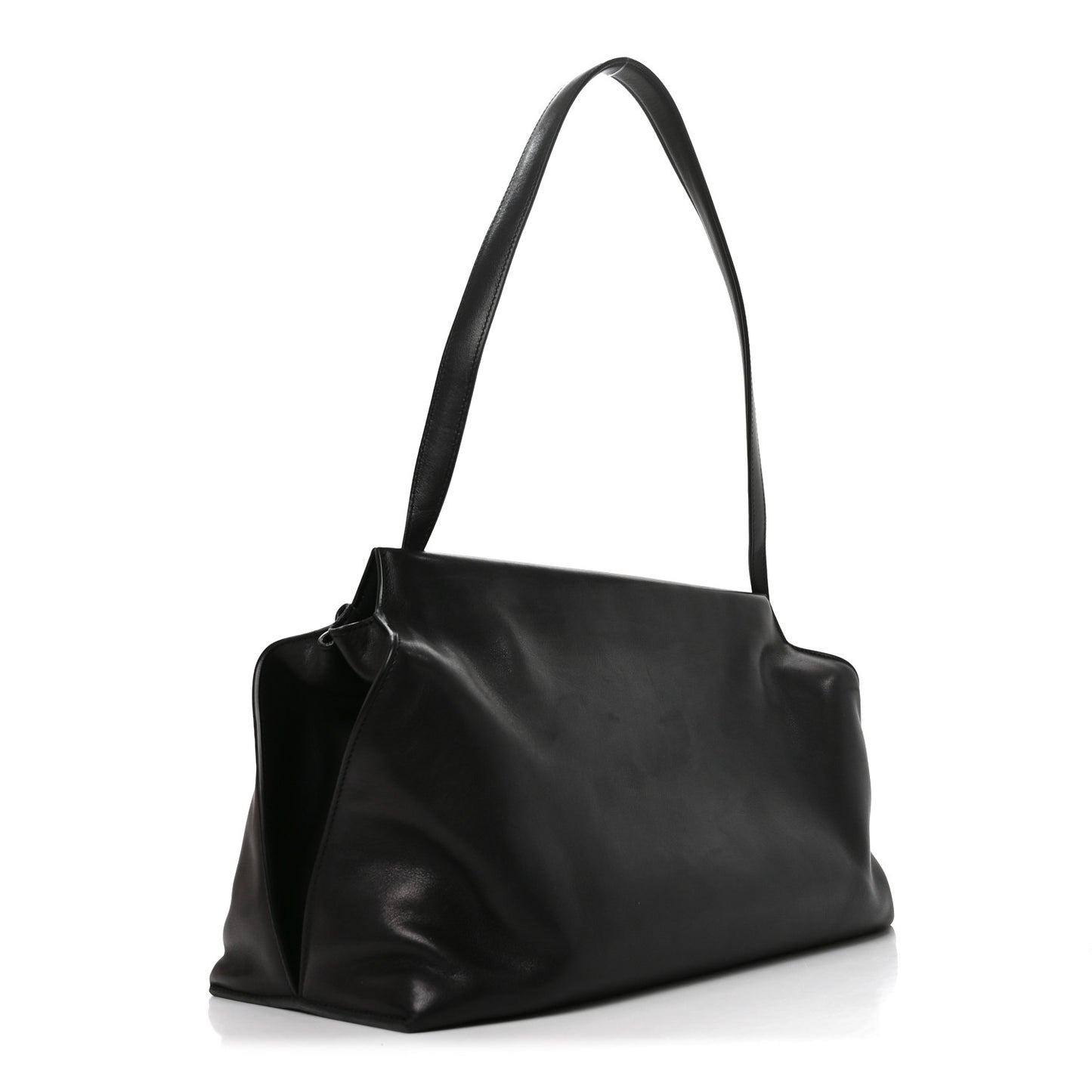 Saddle Calfskin Sienna Shoulder Bag Black