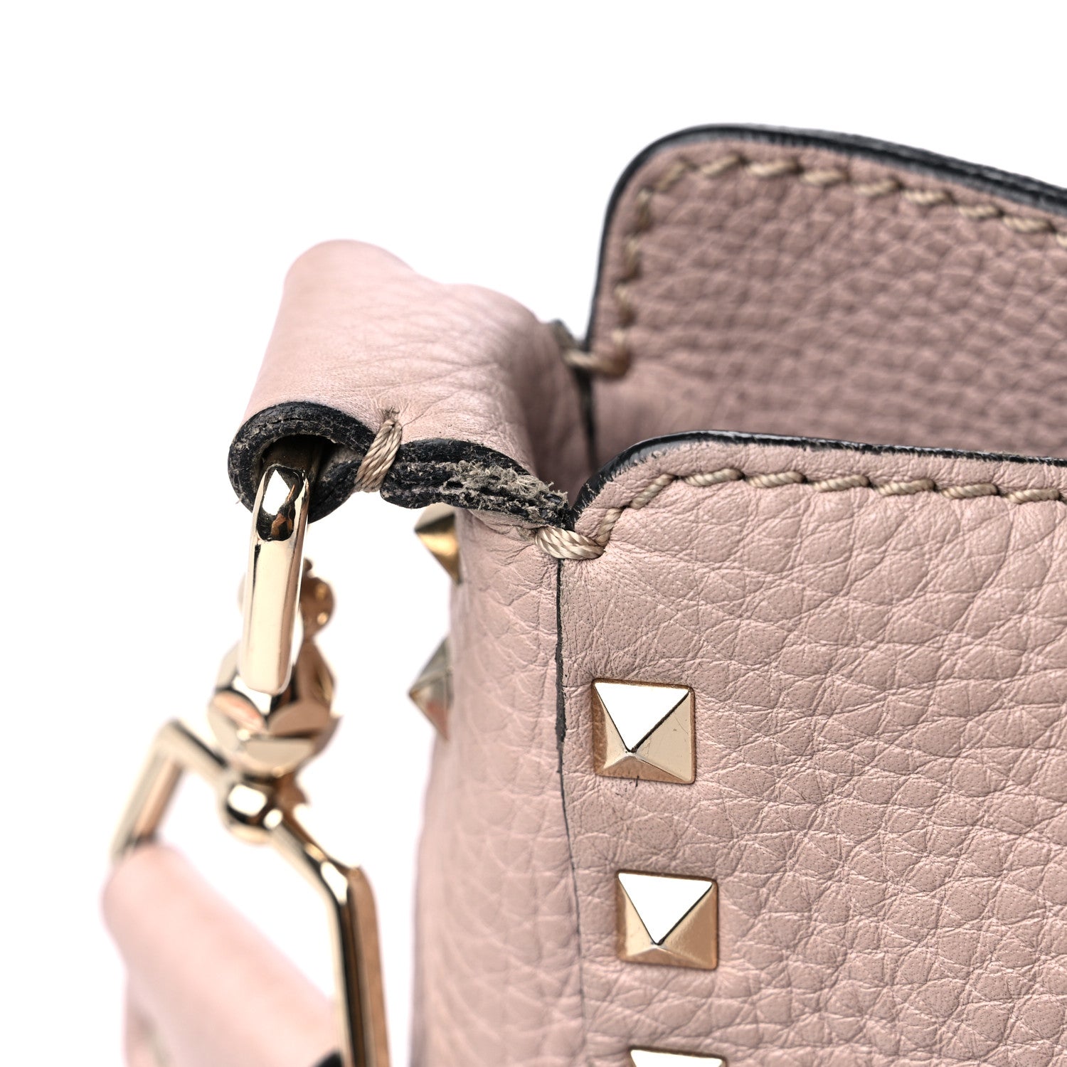 Valentino Garavani Pebbled Calfskin Small Rockstud Flip-Lock Messenger Bag Water Rose 12 of 13
