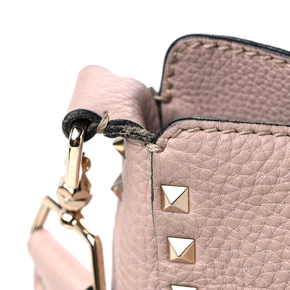 Valentino Garavani Pebbled Calfskin Small Rockstud Flip-Lock Messenger Bag Water Rose 12 of 13