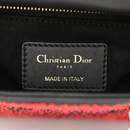 Christian Dior Smooth Calfskin Embroidered Heart Mini Lady Dior Black 5 of 9
