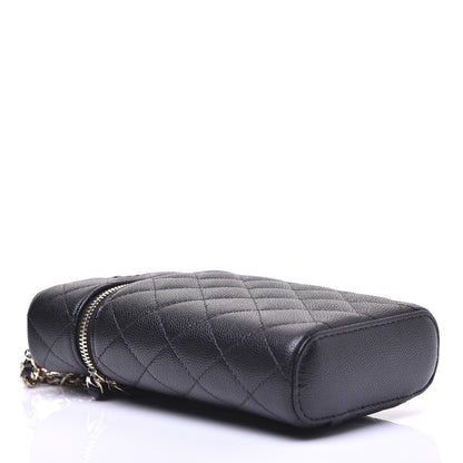 Chanel Caviar Quilted Phone Holder With Chain Black 7 of 23
