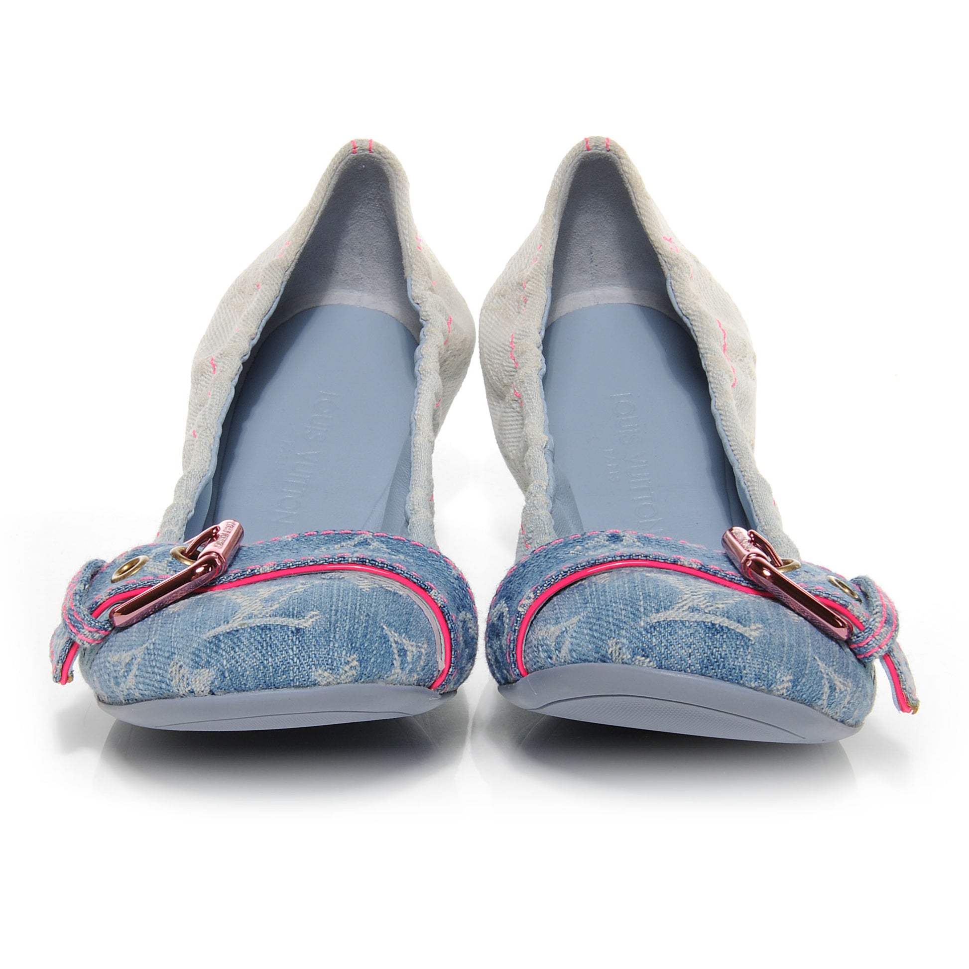 Louis Vuitton Monogram Denim Rosa Flats 38.5 2 of 8