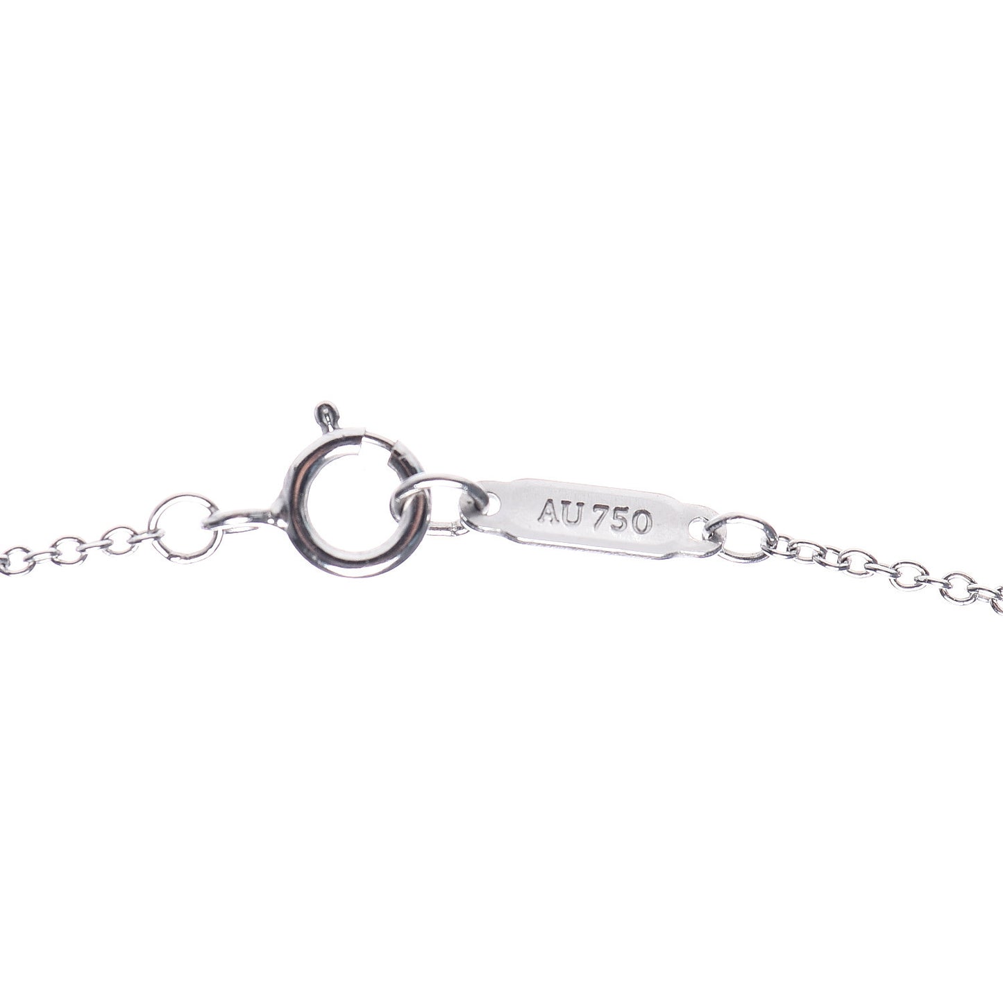 18K White Gold Pearl Diamond Freshwater Pearl 6.5-7mm Pendant Necklace