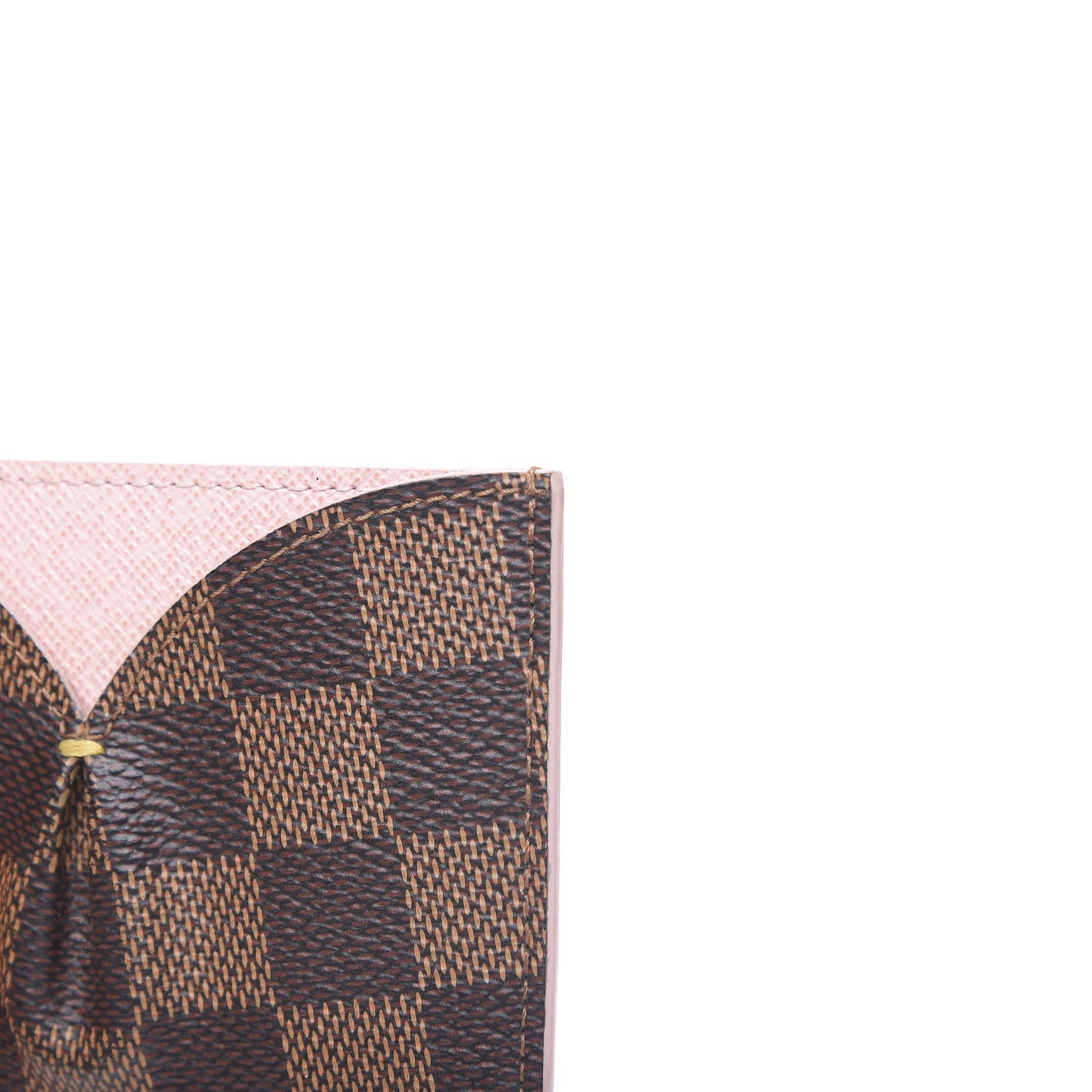 Damier Ebene Caissa Card Holder Rose Ballerine