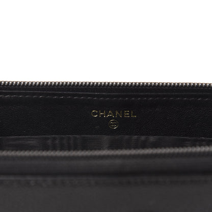 Chanel Caviar Large Timeless CC Zip Around Wallet Black 7 of 9