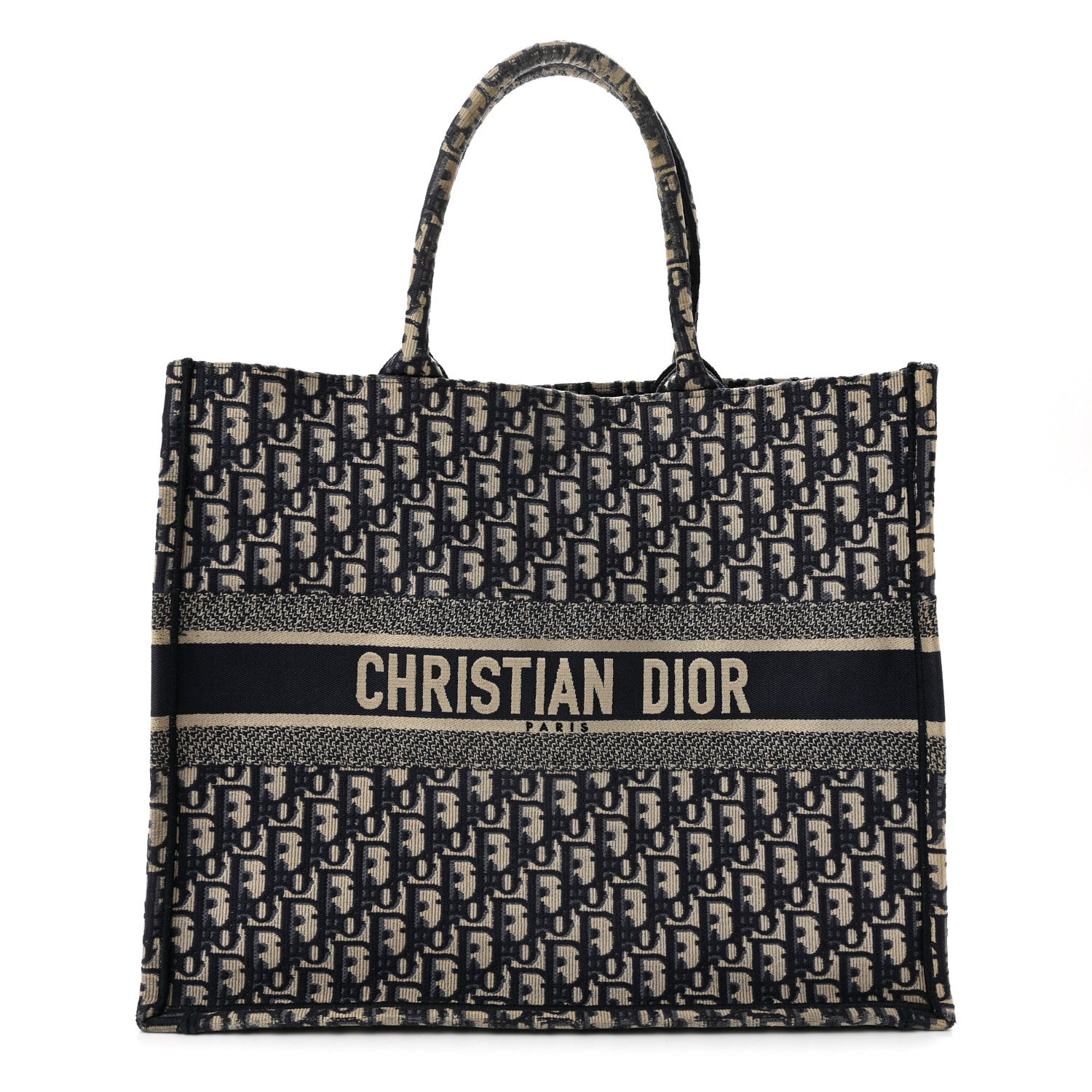 Christian Dior Oblique Large Book Tote Blue Multicolor 1 of 10