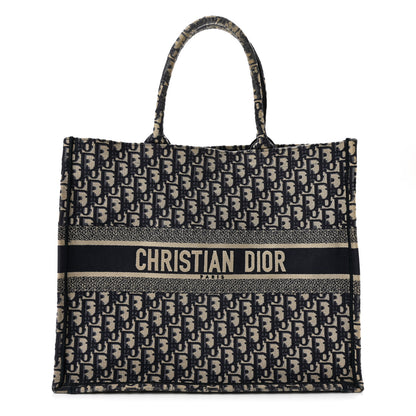 Christian Dior Oblique Large Book Tote Blue Multicolor 1 of 10
