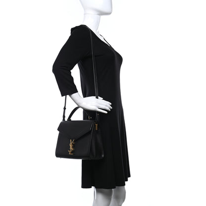Saint Laurent Grain de Poudre Medium Classic Monogram Cassandra Top Handle Black 2 of 9