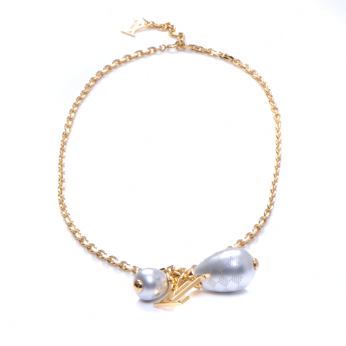 Damier Perle Pendant Necklace