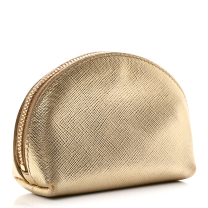 Prada Saffiano Metal Coin Purse Gold 3 of 8