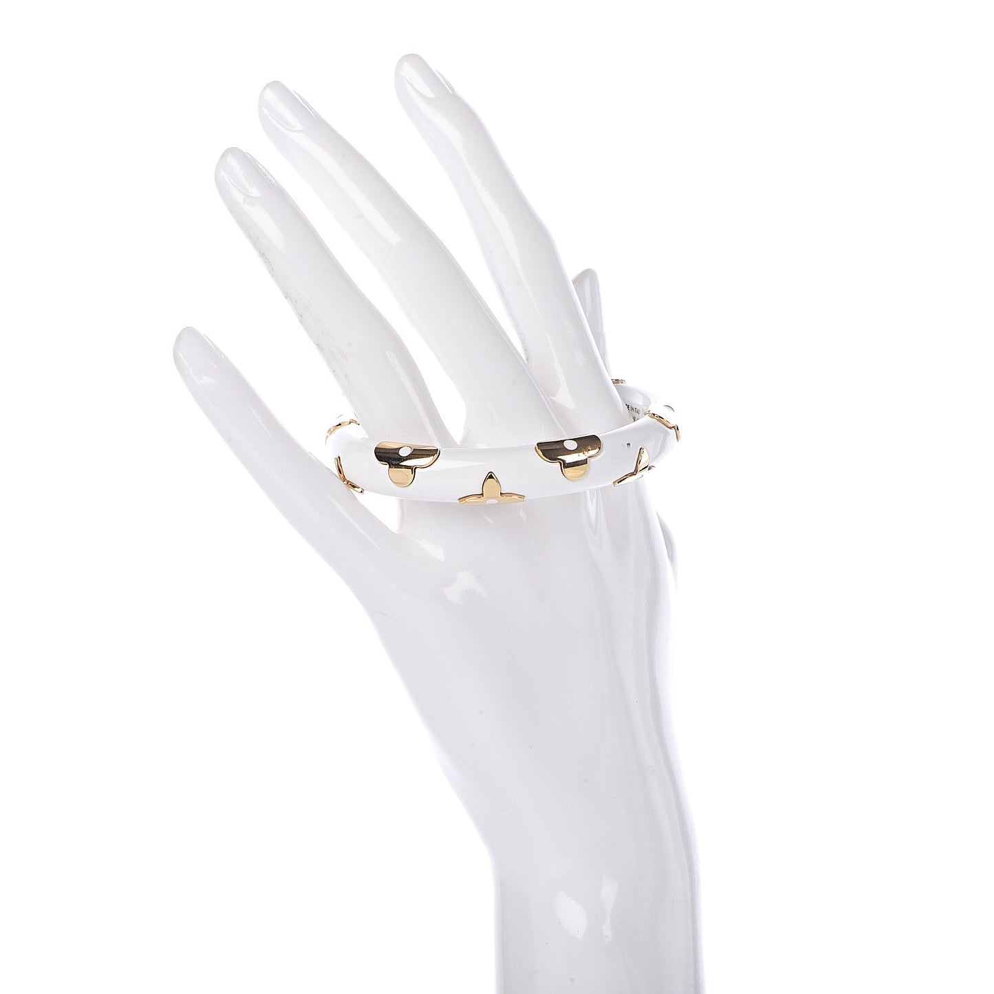 Resin Daily Monogram Bracelet M White