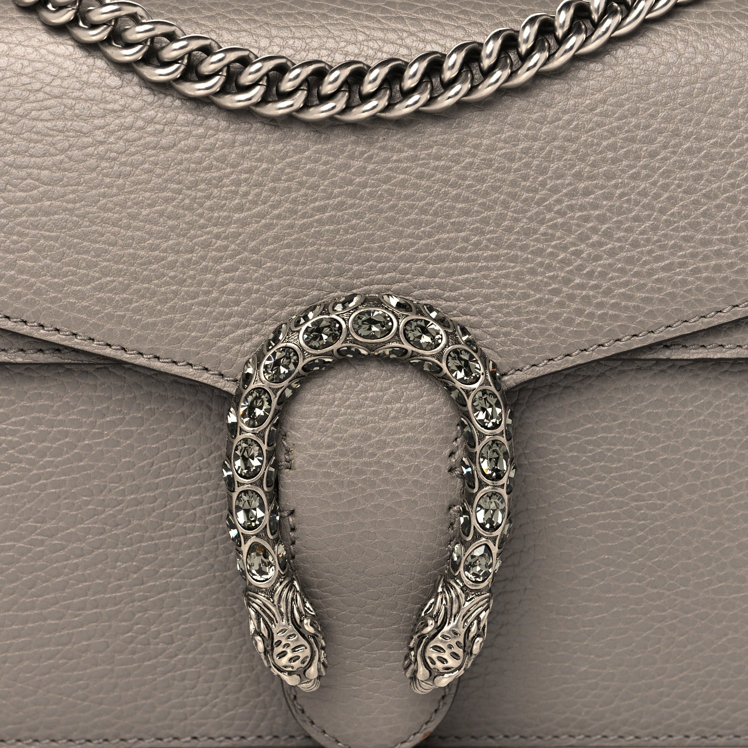 Gucci Pebbled Calfskin Small Dionysus Shoulder Bag Dusty Grey 6 of 11