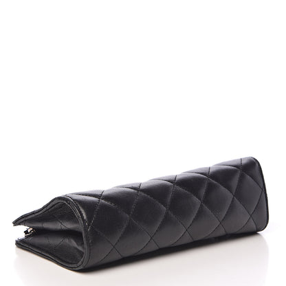 Chanel Lambskin Quilted Cosmetic Case Black 4 of 9
