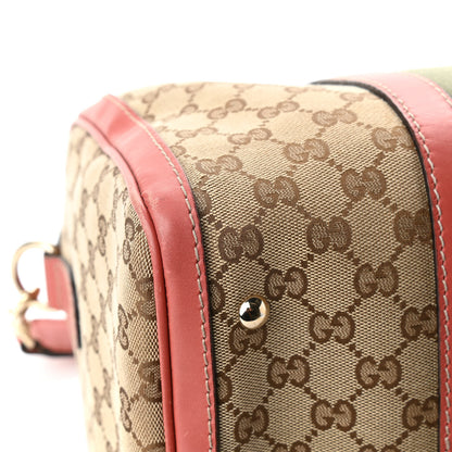 Gucci Monogram Vintage Web Medium Boston Pink 5 of 16