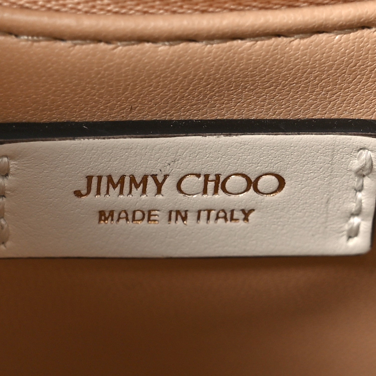 Jimmy Choo Smooth Shiny Calfskin Cinch M Bucket Bag White 6 of 12