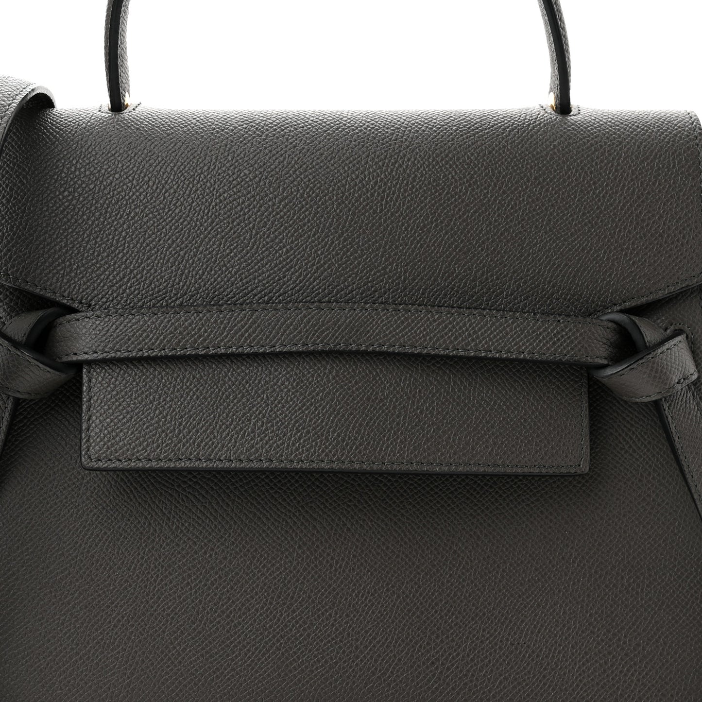 Grained Calfskin Mini Belt Bag Grey