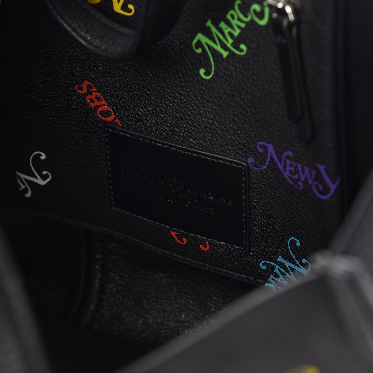Grained Calfskin New York Magazine The Tag Tote Black Multi