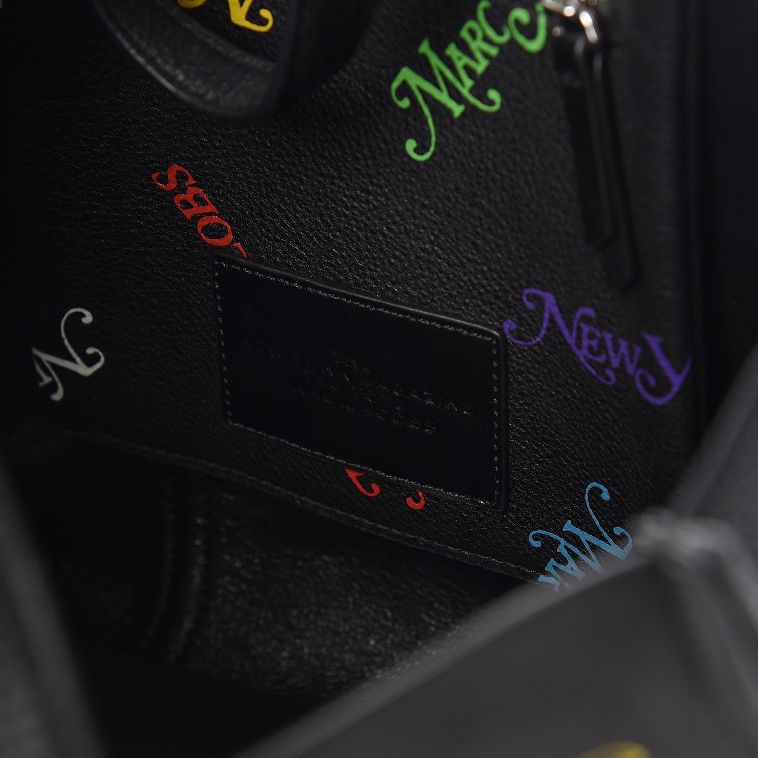 Marc Jacobs Grained Calfskin New York Magazine The Tag Tote Black Multi 6 of 9