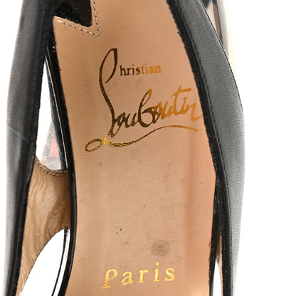 Christian Louboutin Patent Suede Calfskin Air Chance 100 Pumps 36.5 Black 9 of 10