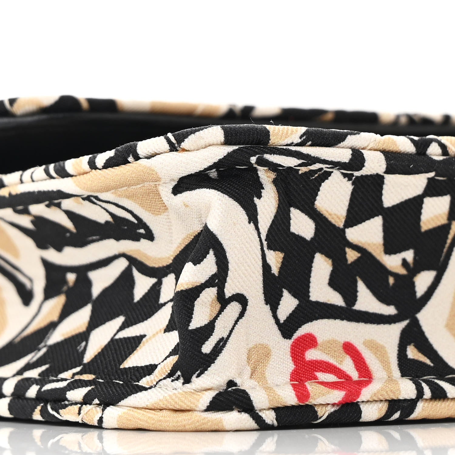 Chanel Canvas Check Flag Printed CC Clutch With Chain Beige Multicolor 10 of 11