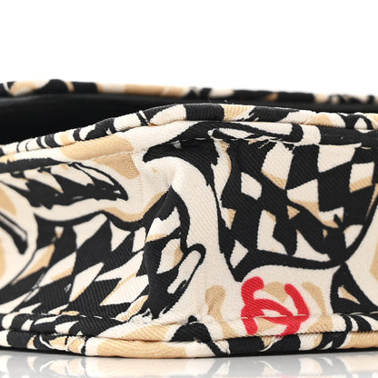 Chanel Canvas Check Flag Printed CC Clutch With Chain Beige Multicolor 10 of 11