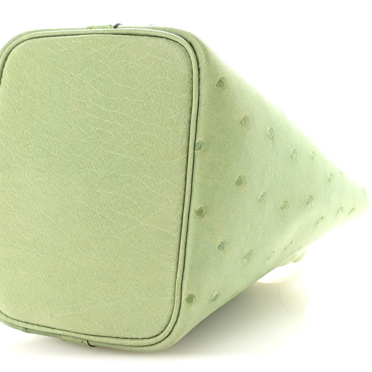 Hermes Ostrich Micro Picotin Lock Vert Criquet 10 of 10