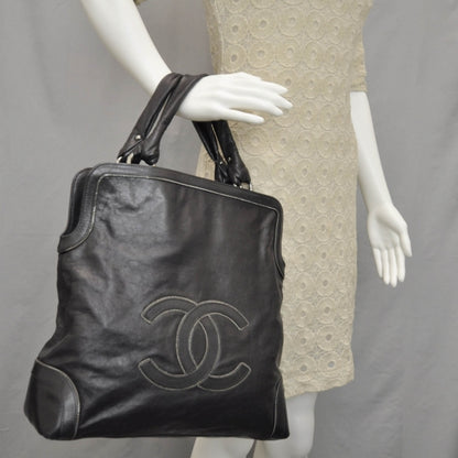 Chanel Leather Soho CC Shopper Tote Black 2 of 10