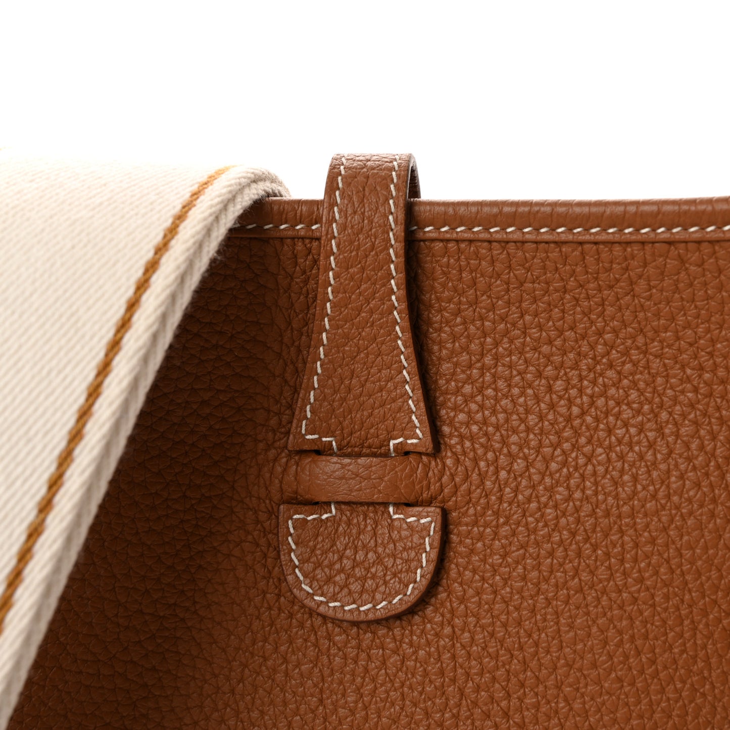 Taurillon Clemence Amazone Evelyne III PM Gold White Caramel