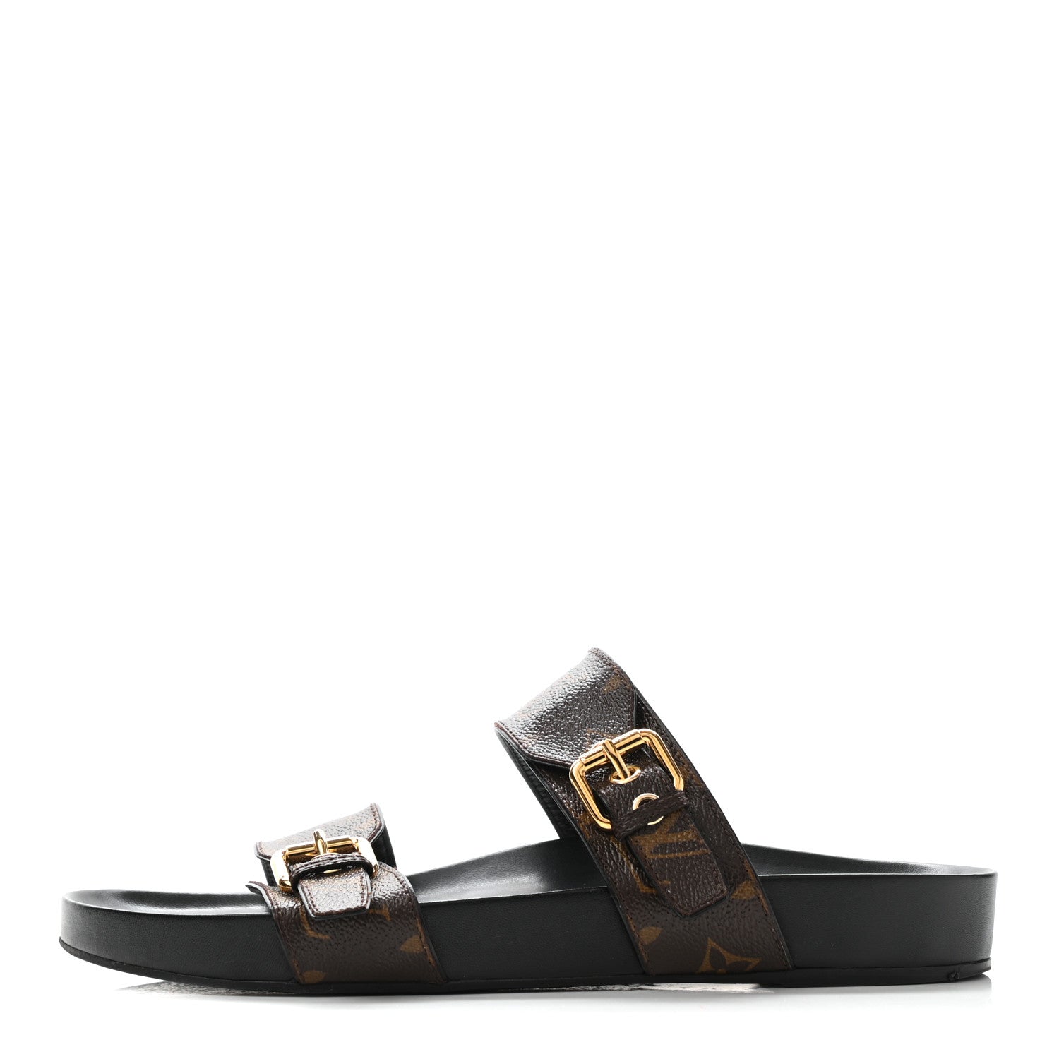 Louis Vuitton Monogram Bom Dia Mule Sandals 42 Black 1 of 13