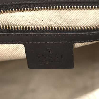 Gucci Monogram Selleria Calfskin Vintage Web Medium Boston Beige Ebony Cocoa 6 of 10