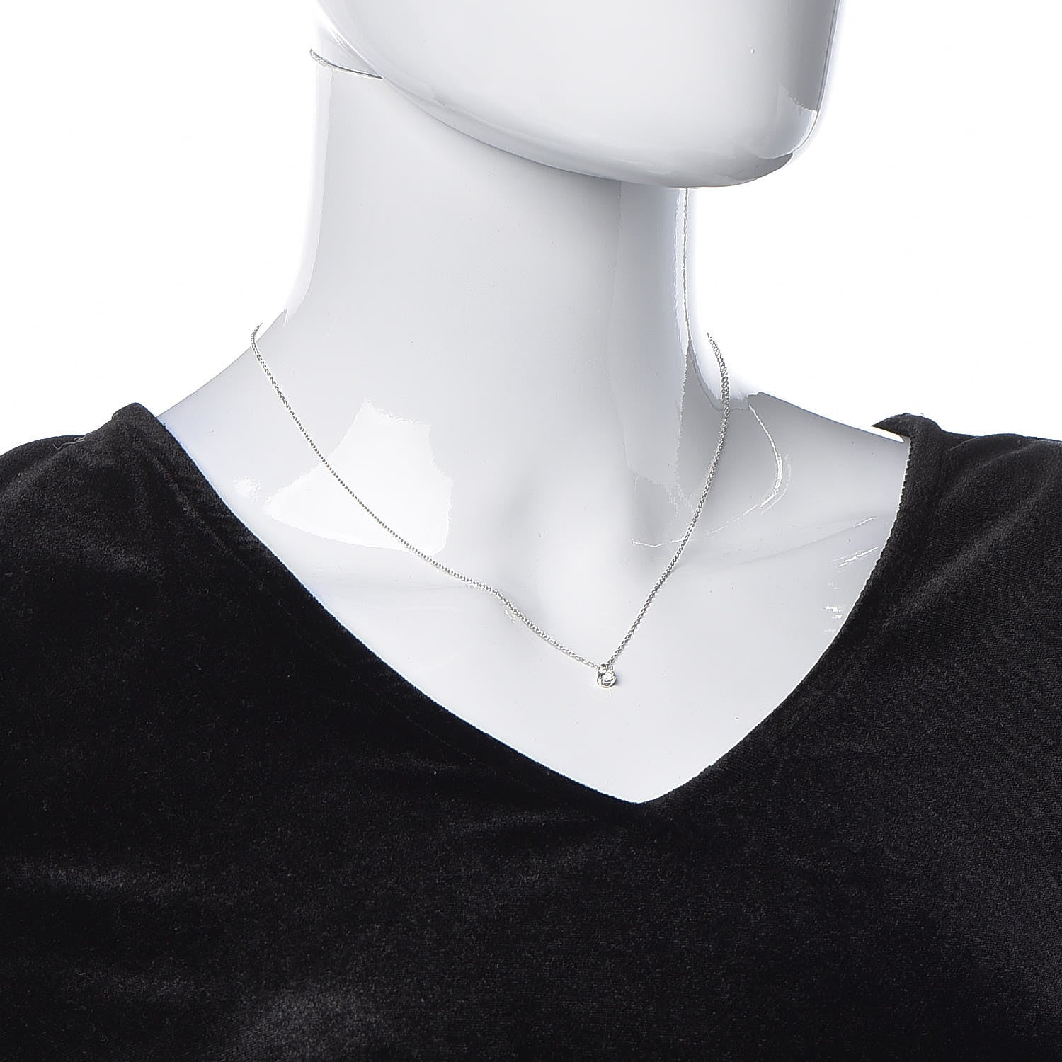 Tiffany Platinum Diamond .27ctw Pendant Necklace 2 of 6