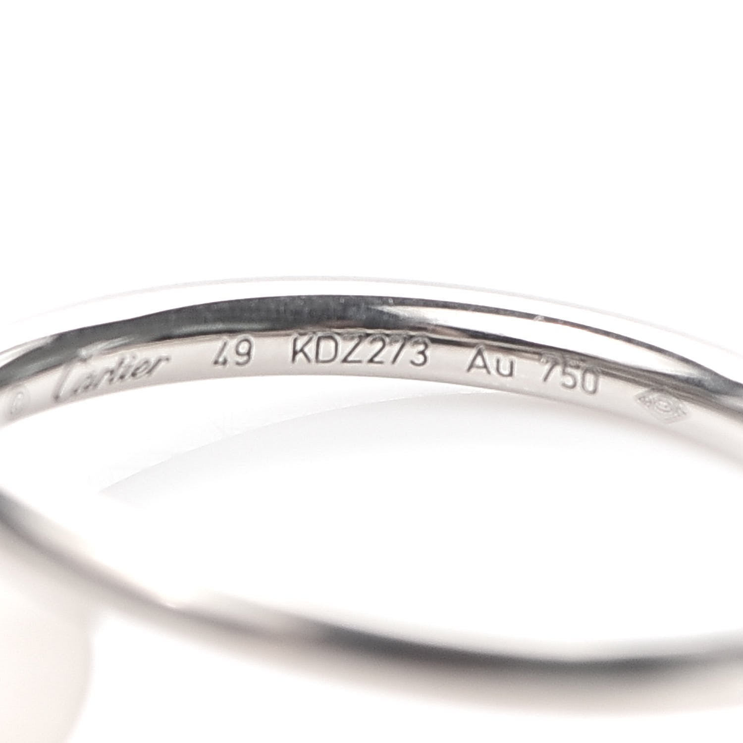 Cartier 18K White Gold Small Juste Un Clou Ring 49 4.75 5 of 6