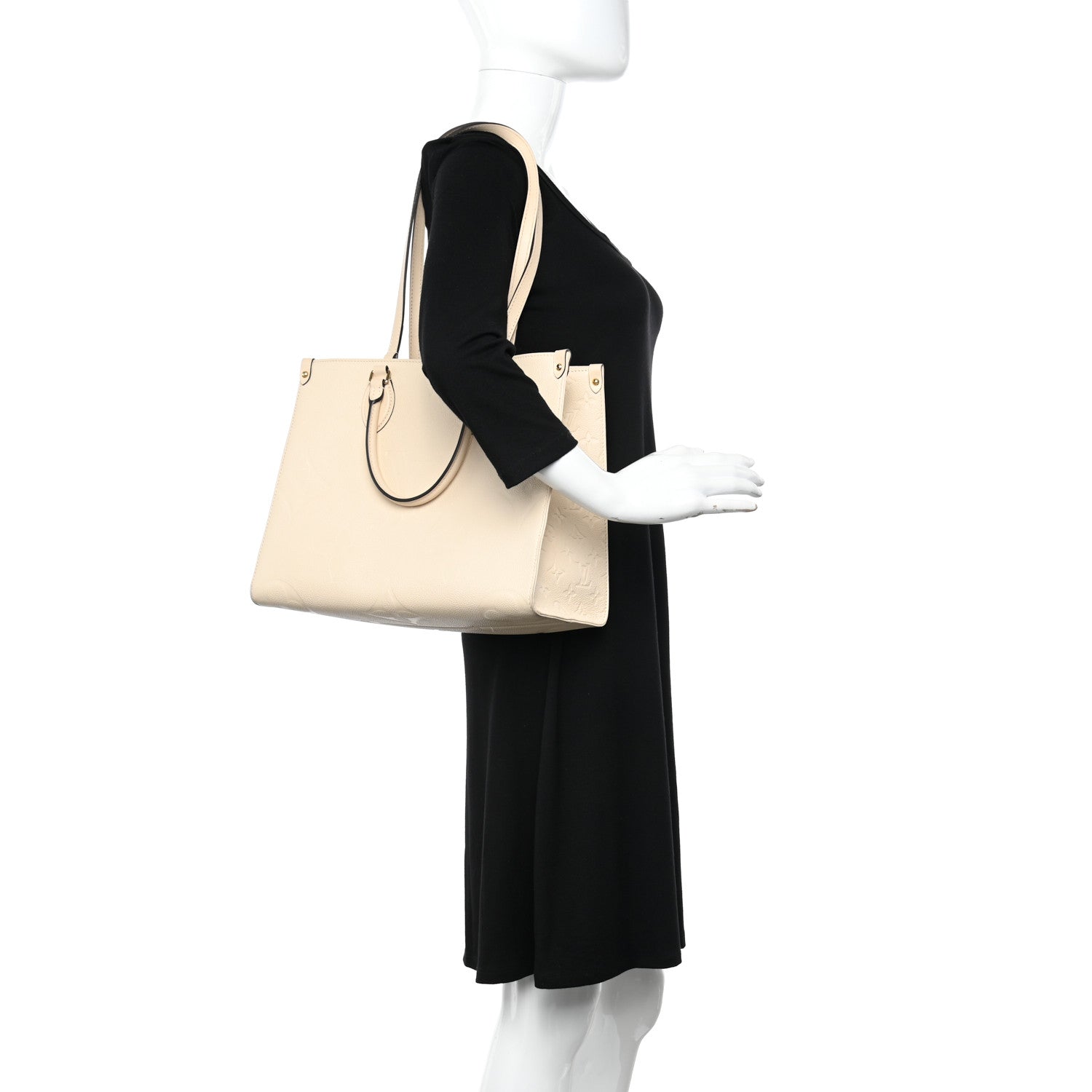 Louis Vuitton Empreinte Monogram Giant Onthego MM Creme 2 of 11