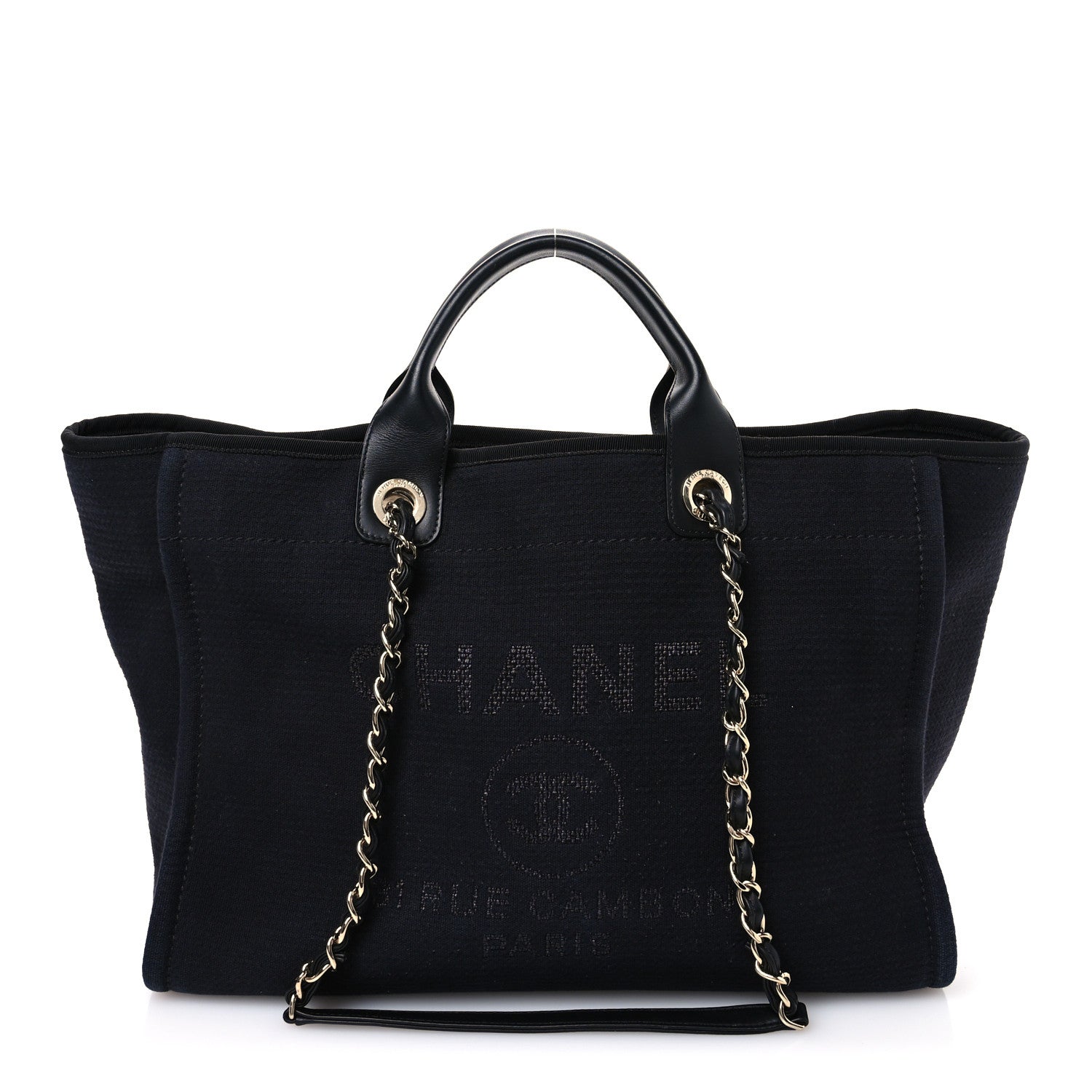 Chanel Mixed Fibers Medium Deauville Tote Black 1 of 12