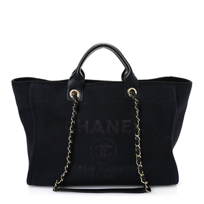 Chanel Mixed Fibers Medium Deauville Tote Black 1 of 12